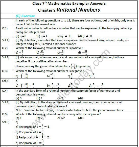 ncert-exemplar-solutions-class-7-maths-rational-numbers